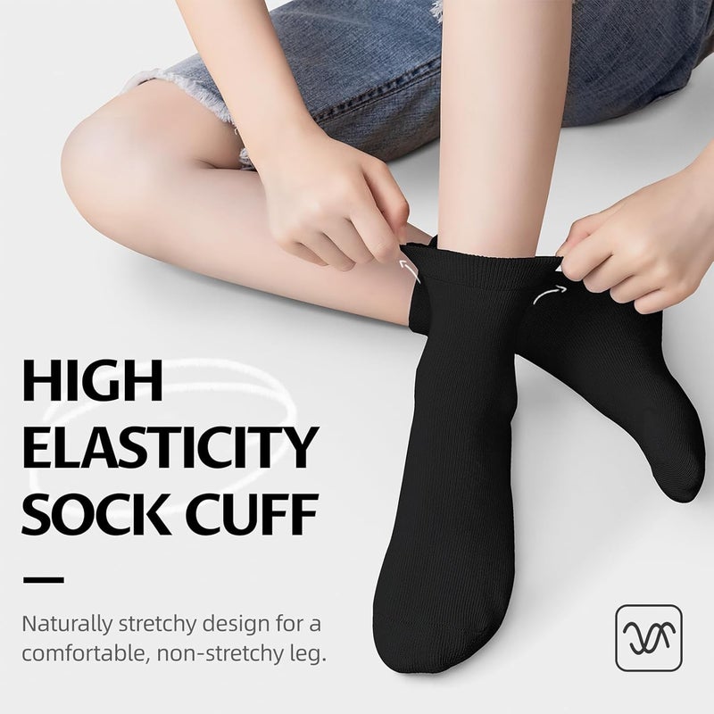 Lainlight Store 6 Pack Kids Socks Girls Socks for School Uniform Soft Cotton Seamless Toe Athletic Crew Socks - Image 2